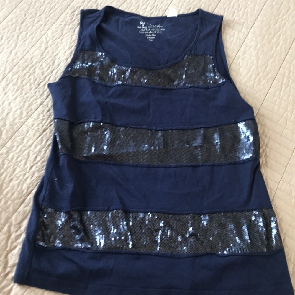 Women’s blue beaded top